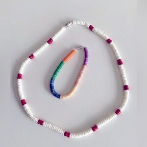 PUKA Shell Necklace and Bracelet